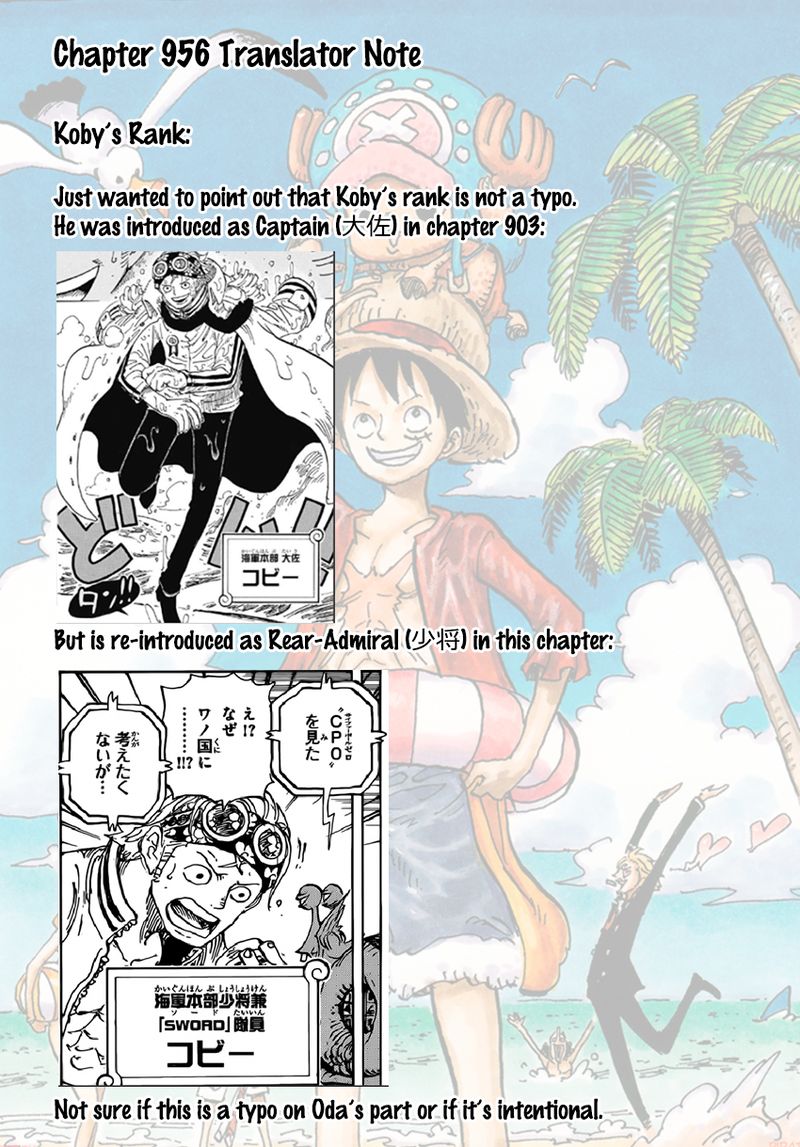 One Piece Chapter 956 page 19 - Chapter 956: Big News