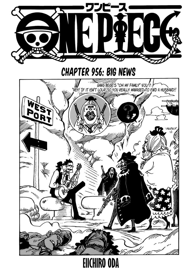 One Piece Chapter 956 page 2 - Chapter 956: Big News