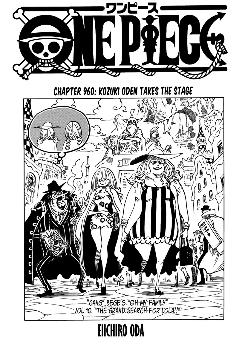 One Piece Chapter 960 page 1 - Chapter 960: Introducing Kouzuki Oden