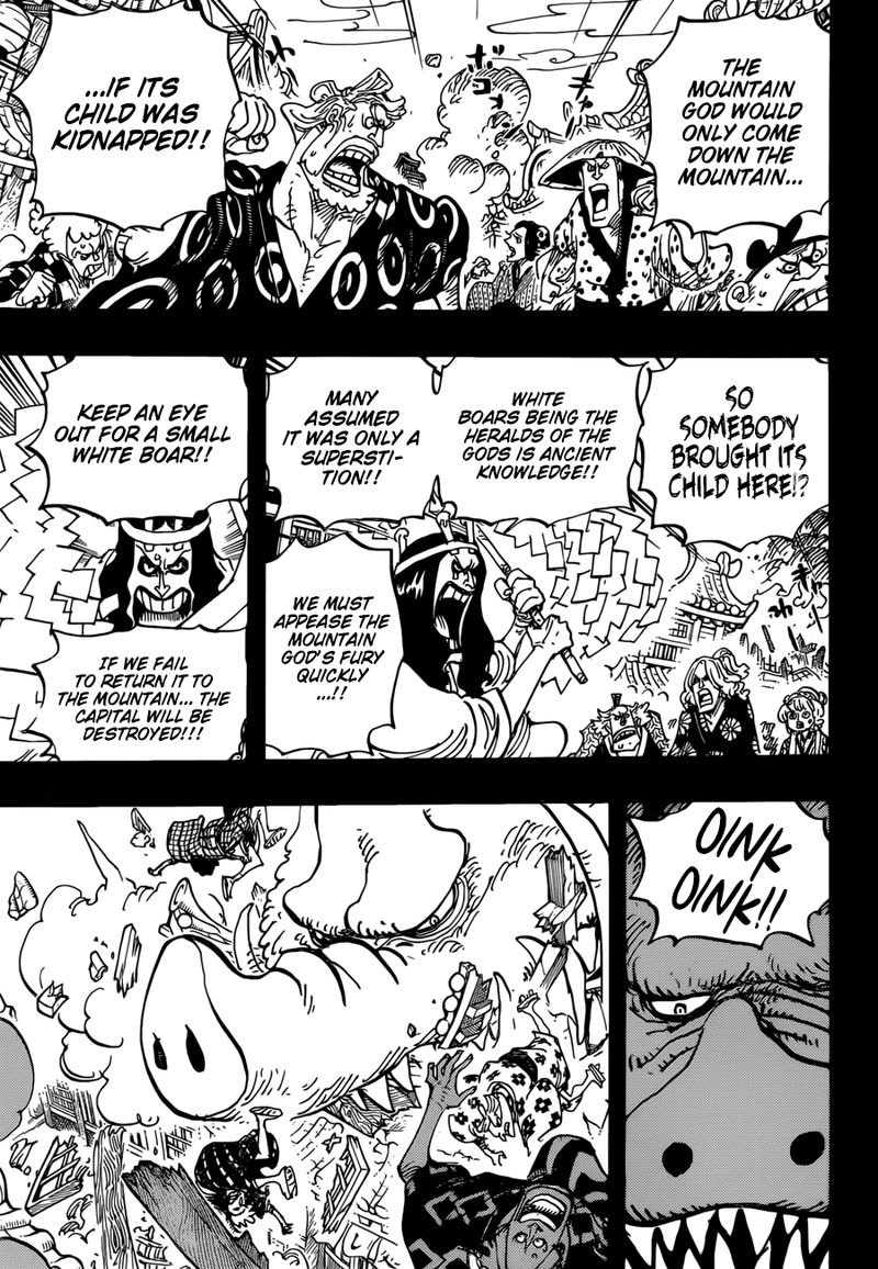 One Piece Chapter 961 page 3 - Chapter 961: The Mountain God Incident