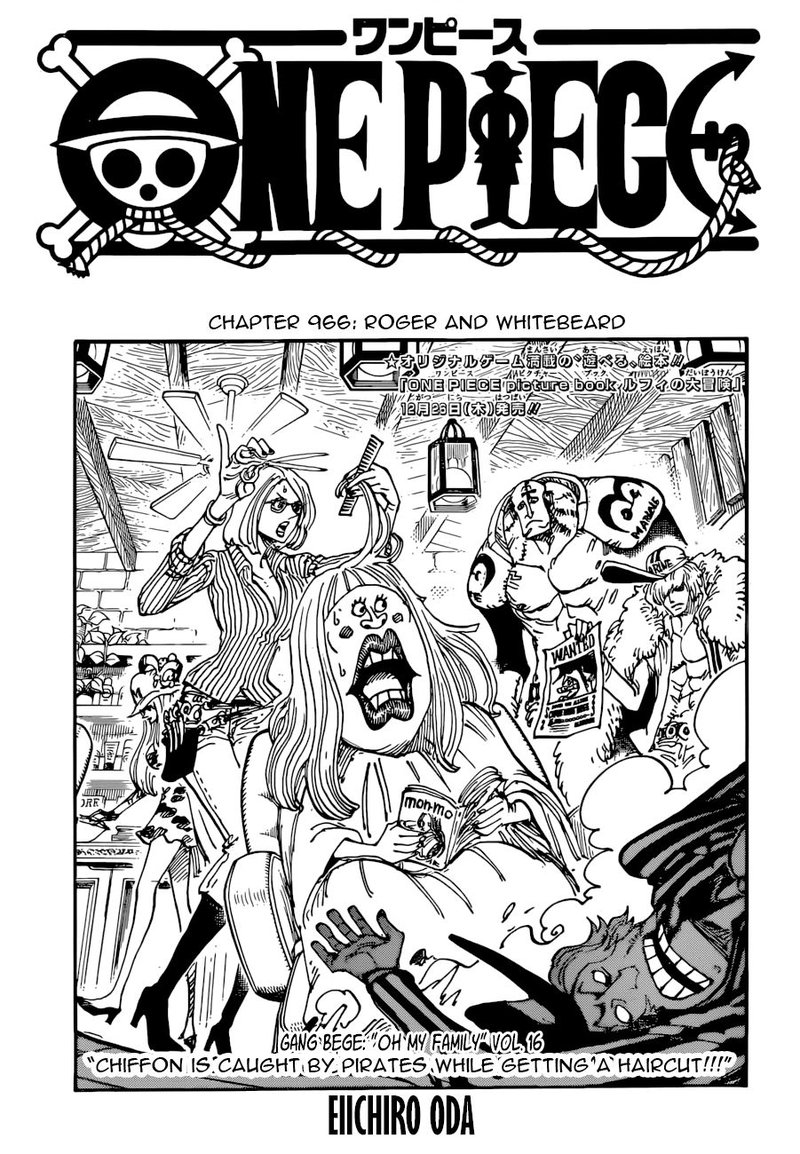 One Piece manga, chapter 966, page 2 of 20