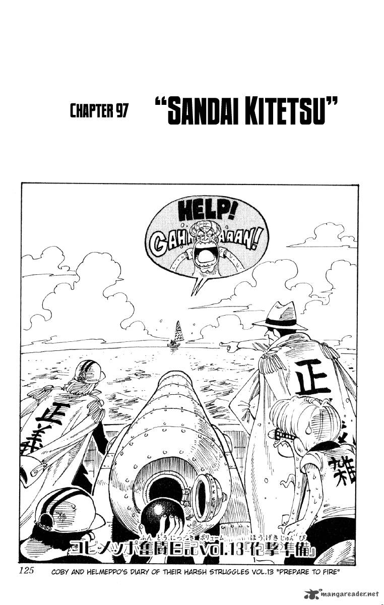 One Piece Chapter 97 page 1 - Chapter 97: Sandai Kitetsu