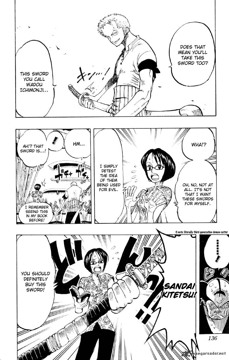 One Piece Chapter 97 page 12 - Chapter 97: Sandai Kitetsu
