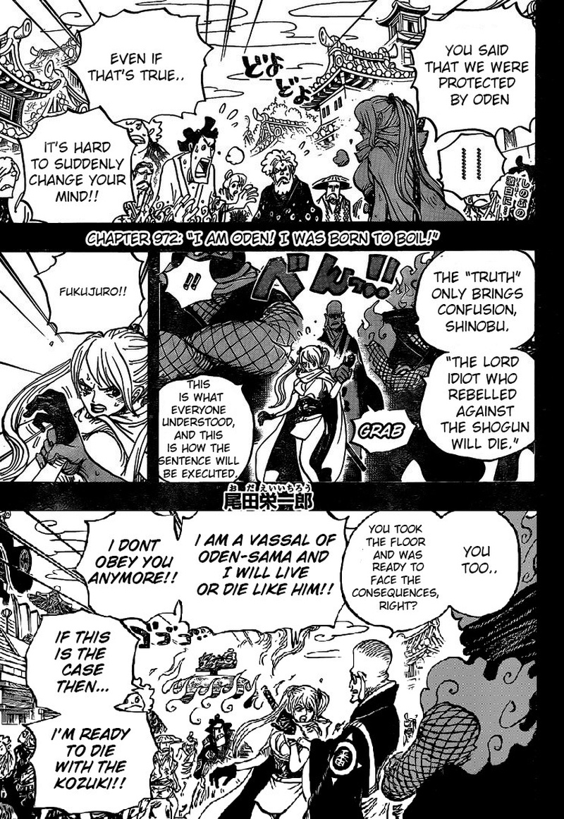 One Piece Chapter 972 page 2 - Chapter 972: Oden Wouldn't Be Oden If It Wasn't Boiled
