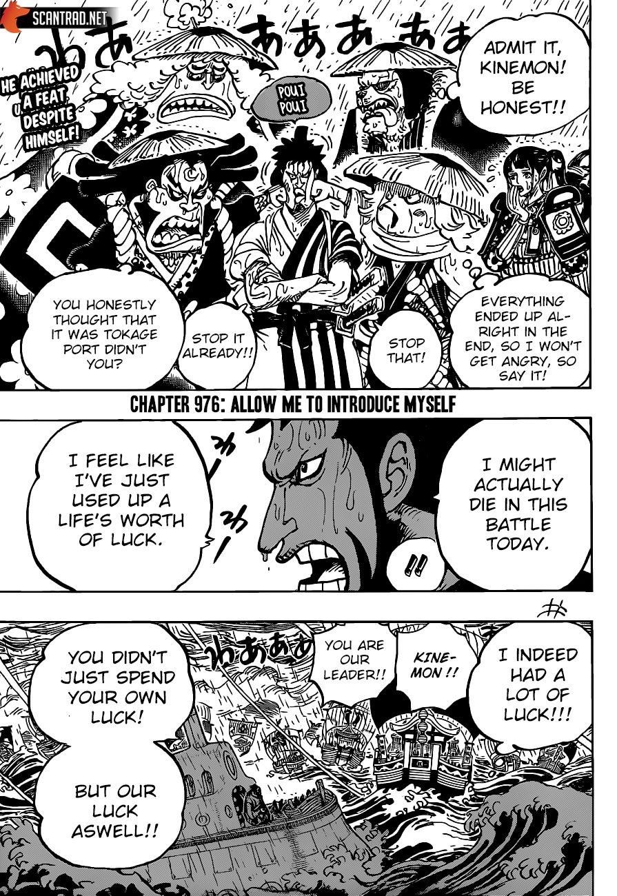 One Piece Chapter 976 page 3 - Chapter 976: Begging Your Pardon!!!
