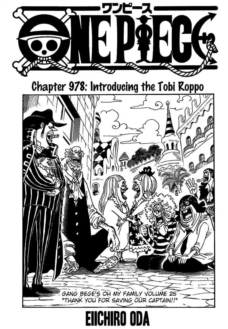 One Piece Chapter 978 page 2 - Chapter 978: Introducing the Tobiroppo