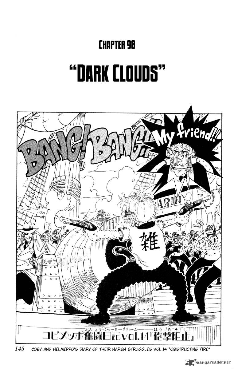 One Piece Chapter 98 page 1 - Chapter 98: Dark Clouds