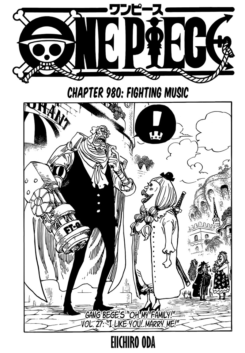One Piece Chapter 980 page 1 - Chapter 980: Fighting Music