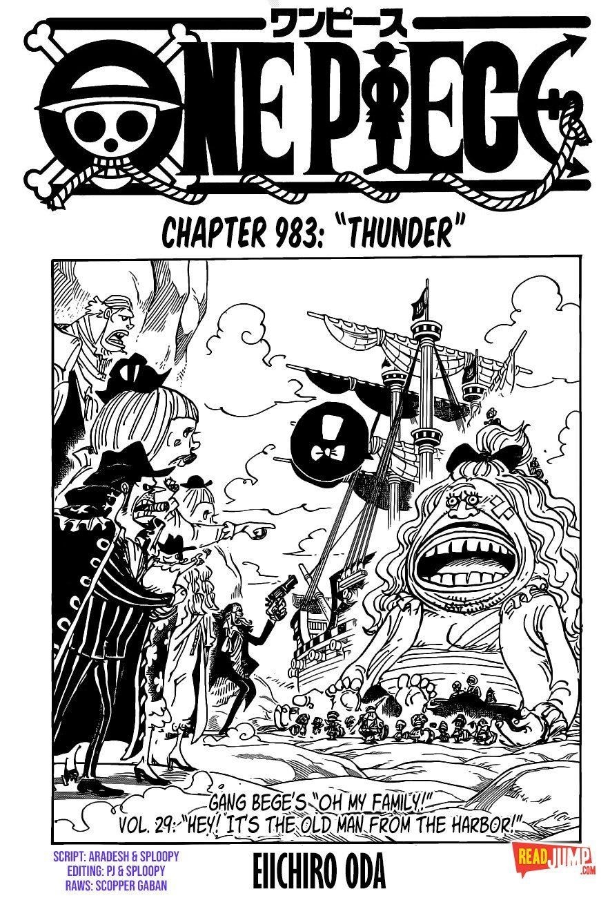 One Piece Chapter 983 page 1 - Chapter 983: Thunder