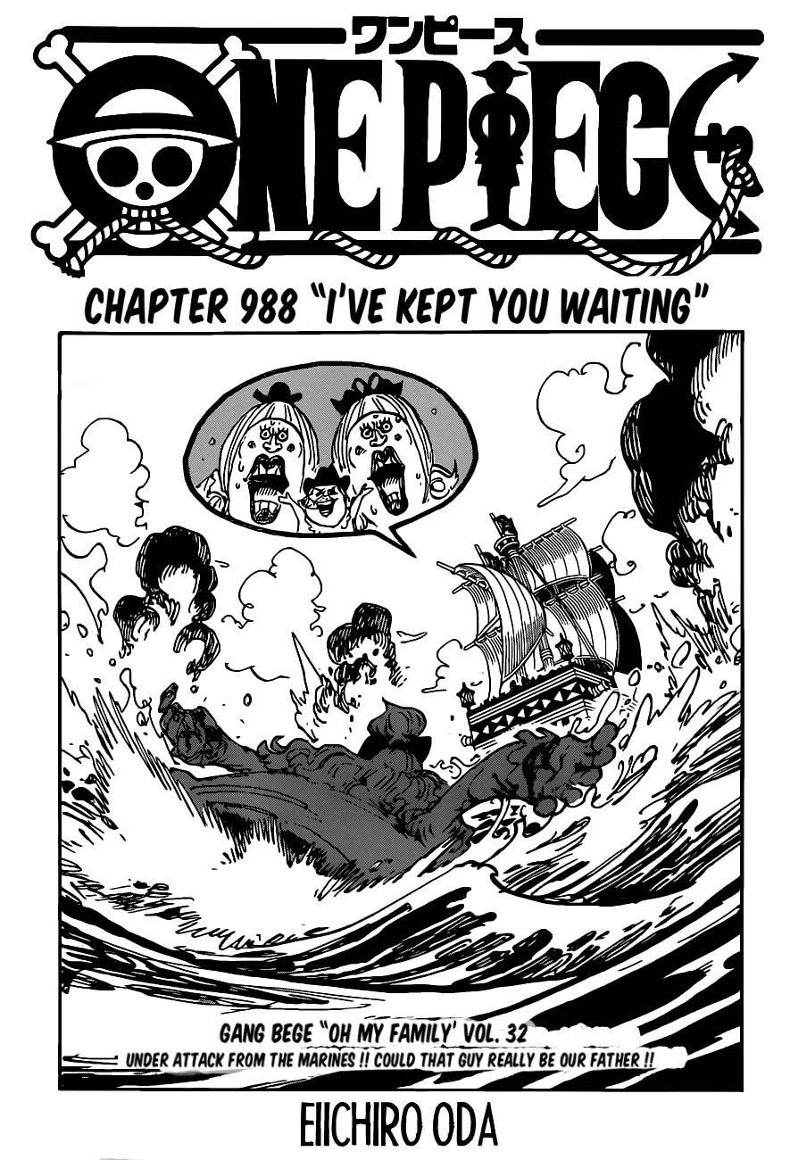 One Piece Chapter 988 page 1 - Chapter 988: Sorry for the Wait