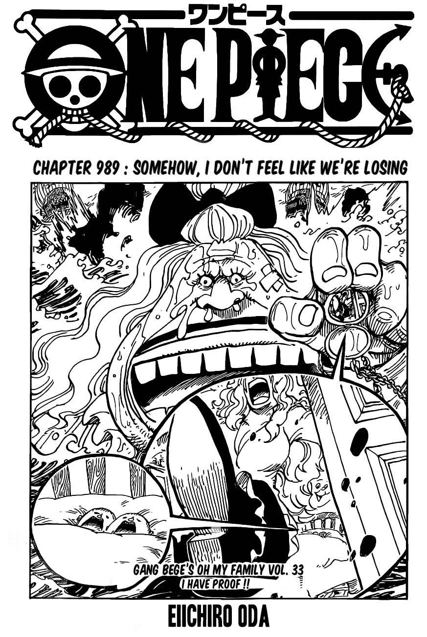 One Piece Chapter 989 page 1 - Chapter 989: I Can't Imagine Losing
