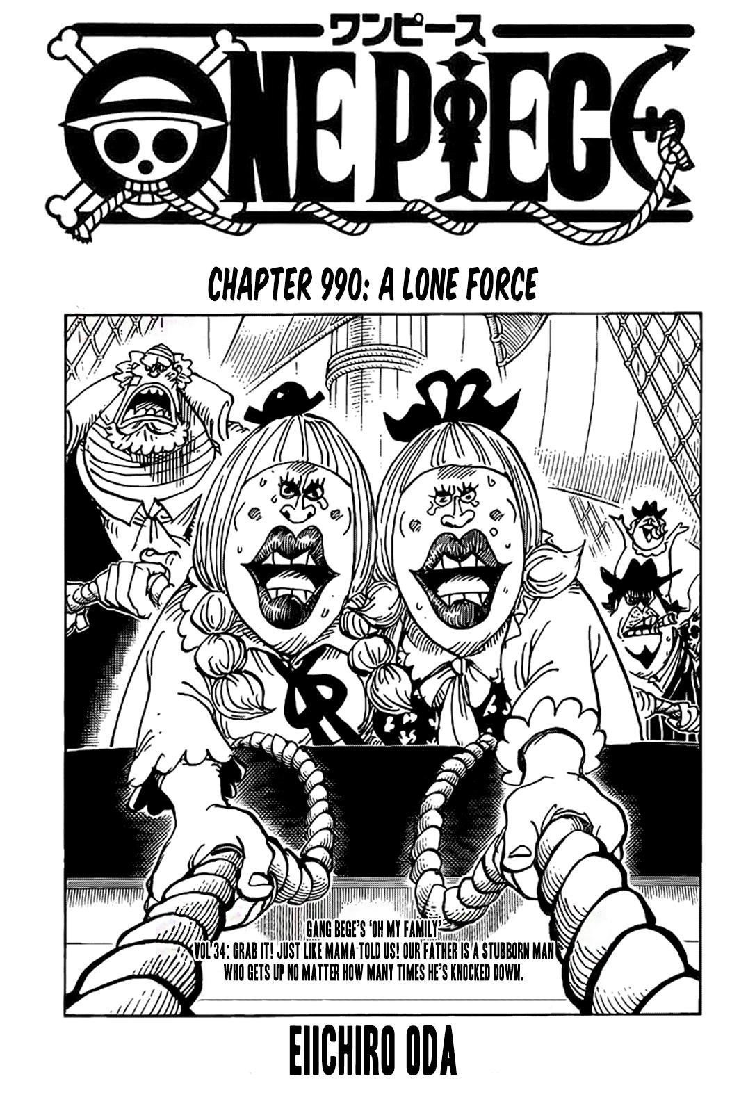 One Piece Chapter 990 page 1 - Chapter 990: Army of One