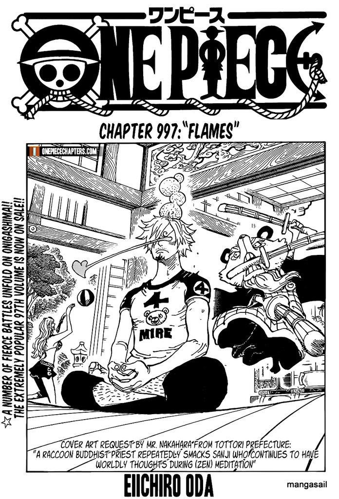 One Piece Chapter 997 page 1 - Chapter 997: Flame Clouds