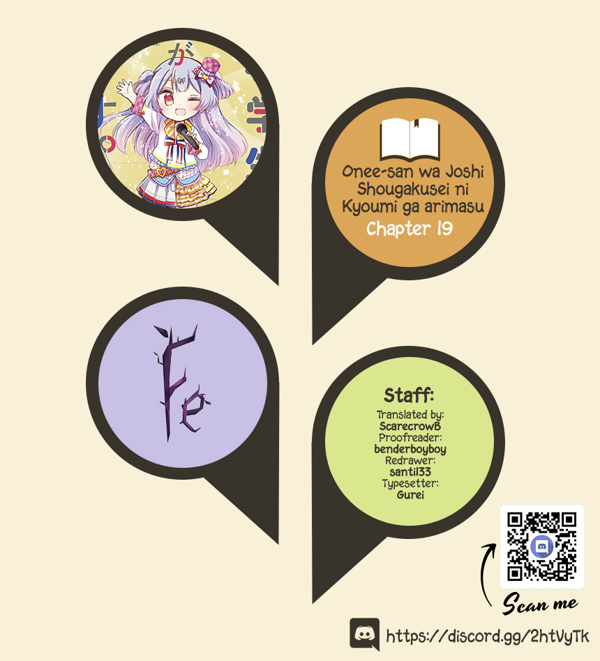 Onee-san wa Joshi Shougakusei ni Kyoumi ga arimasu. Chapter 19 page 1 - Chapter 19: Strategy For Defeating The OneLoli Blues