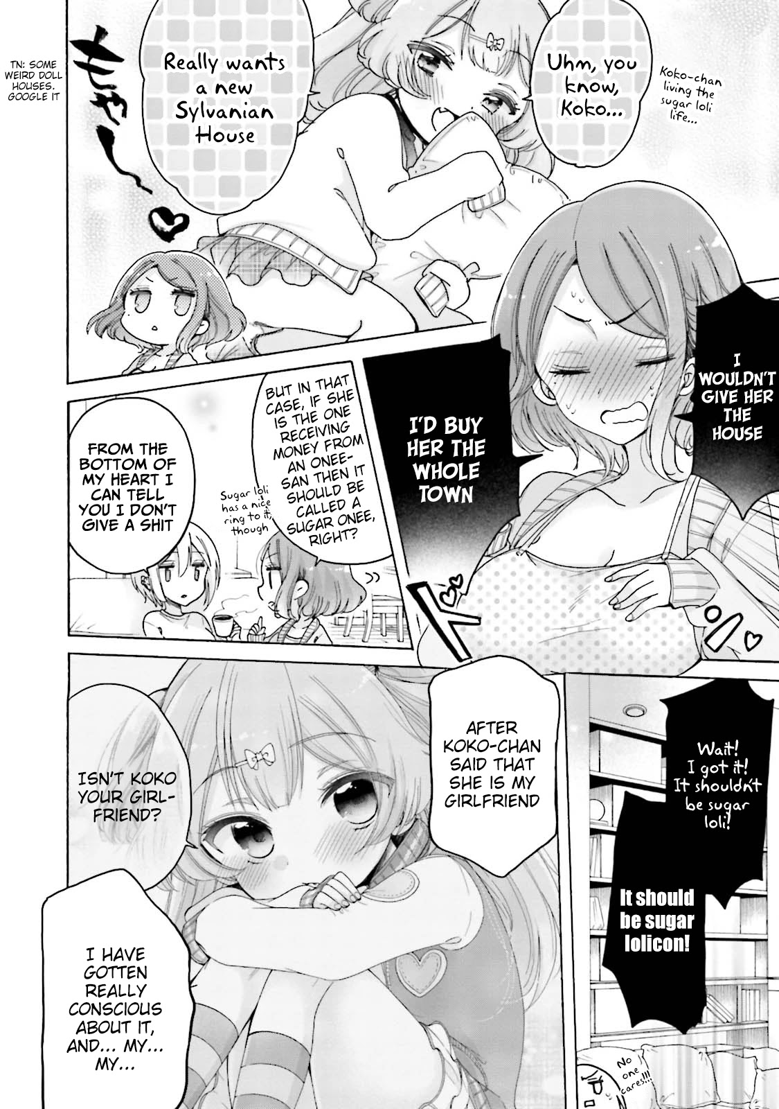 Onee-san wa Joshi Shougakusei ni Kyoumi ga arimasu. Chapter 22 page 3 - Chapter 22: Girlfriends' First Night