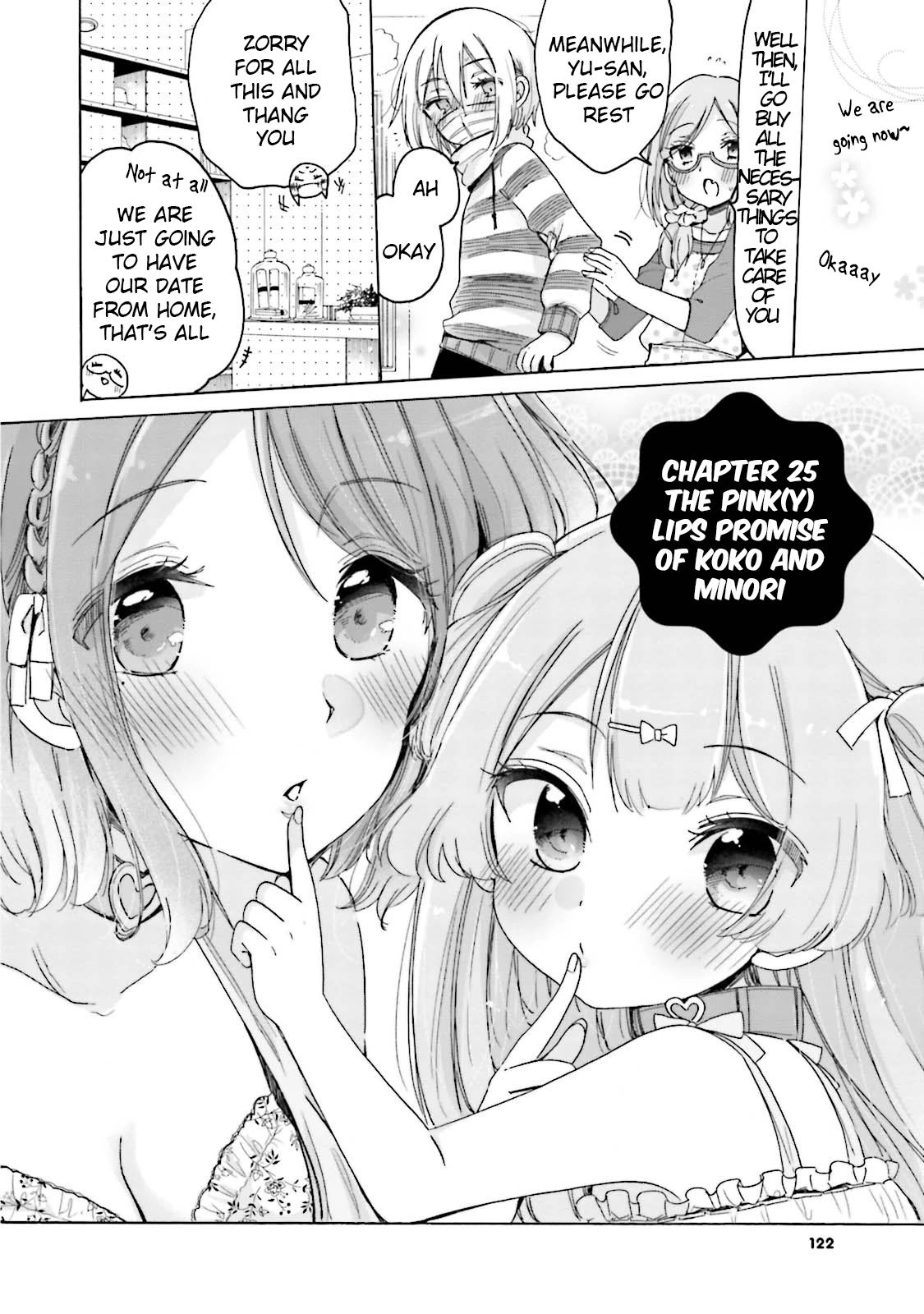 Onee-san wa Joshi Shougakusei ni Kyoumi ga arimasu. Chapter 25 page 3 - Chapter 25: The Pink(y) Lips Promise of Koko and Minori
