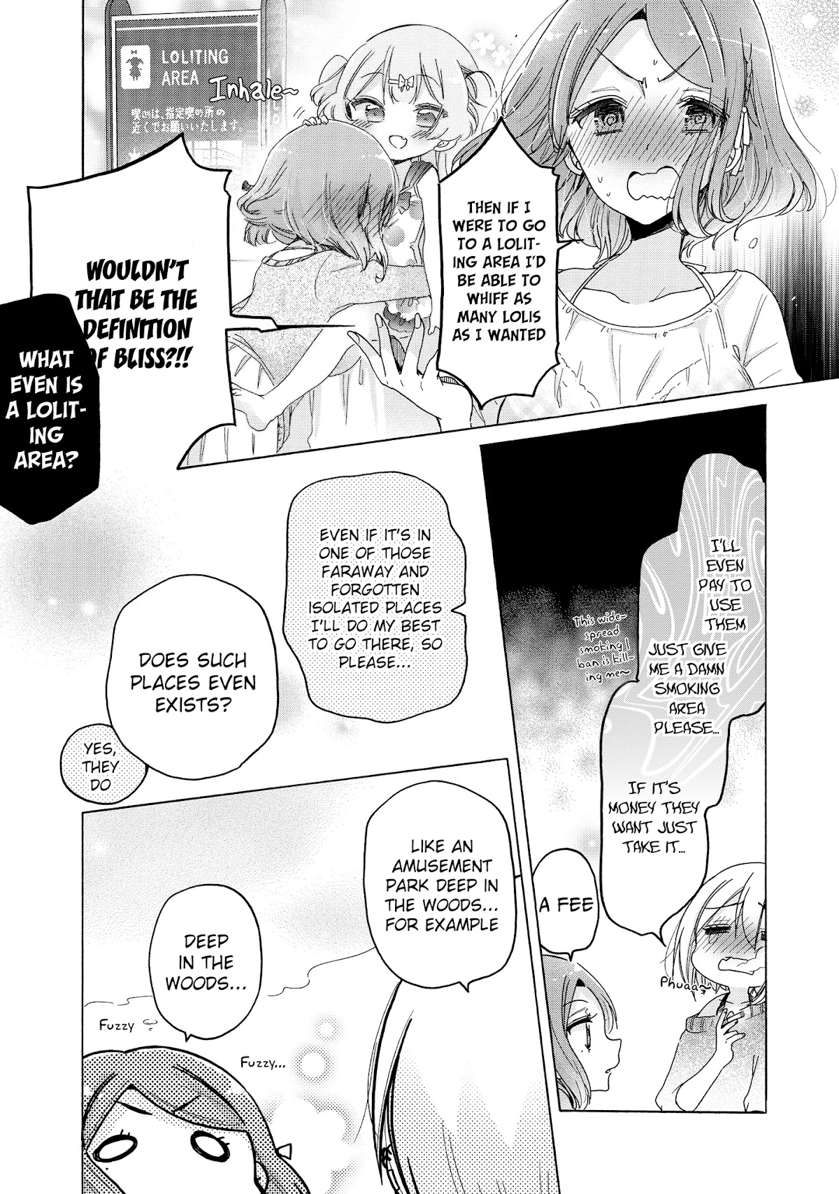 Onee-san wa Joshi Shougakusei ni Kyoumi ga arimasu. Chapter 31.1 page 5 - Chapter 31.1: Extra 1 Loitering Smoke Area