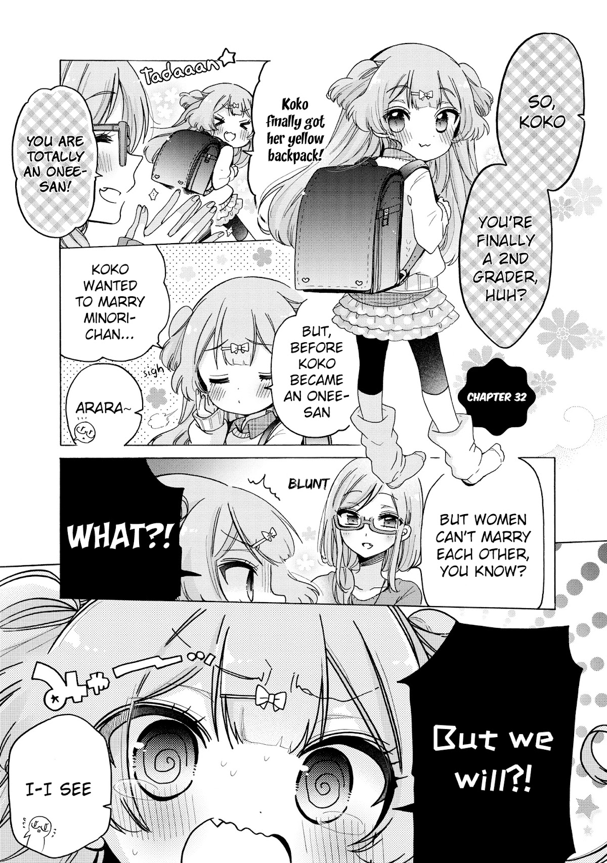 Onee-san wa Joshi Shougakusei ni Kyoumi ga arimasu. Chapter 32 page 6 - Chapter 32: A New First Year