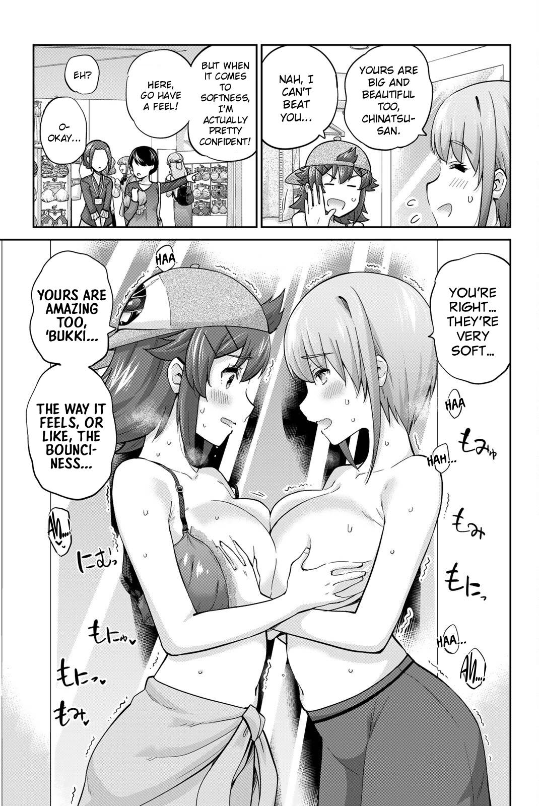 Onegai, Nugashite. Chapter 130 page 7 - Chapter 130: Kotobuki & Chinatsu: Bra Shopping❤️Breast Comparing