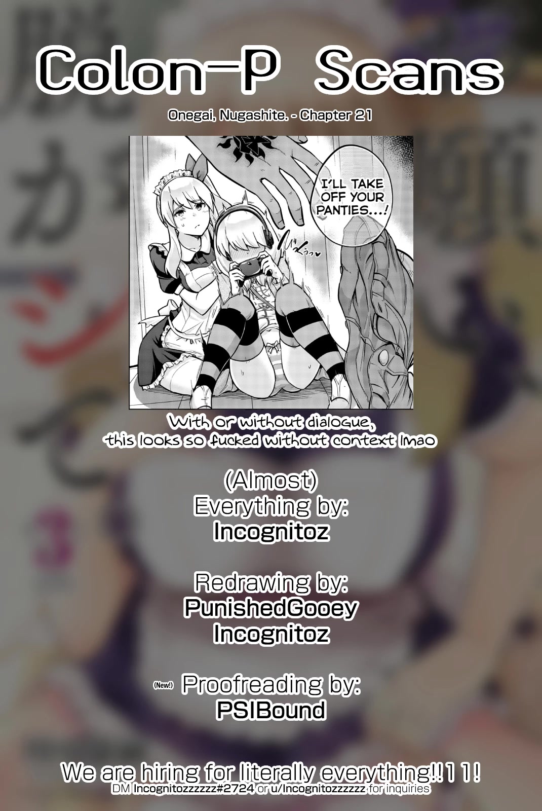 Onegai, Nugashite. Chapter 21 page 13 - Chapter 21: My Little Sister's Panties... Take It Off...