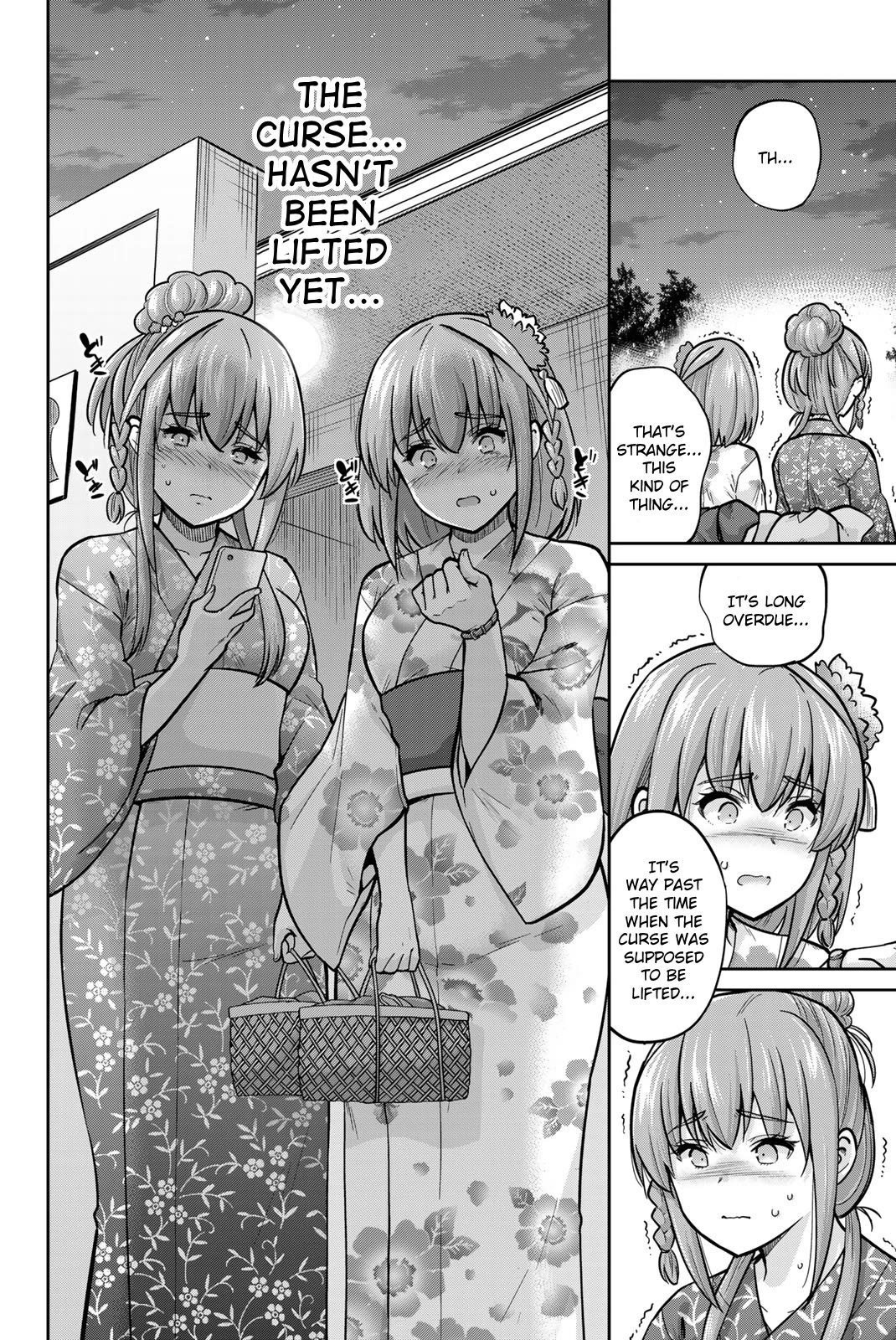 Onegai, Nugashite. Chapter 73 page 8 - Chapter 73: We Can't... Take Them Off Yet...