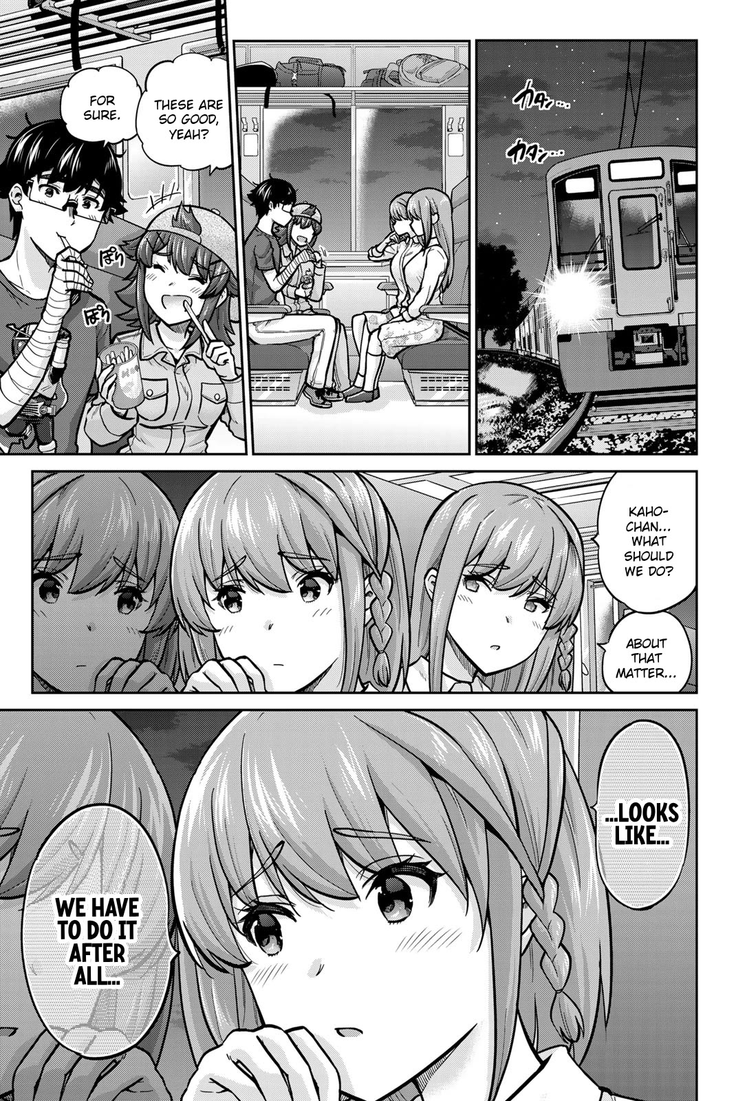 Onegai, Nugashite. Chapter 99 page 19 - Chapter 99: One Guy, Three Girls, One Hot Spring Day Trip