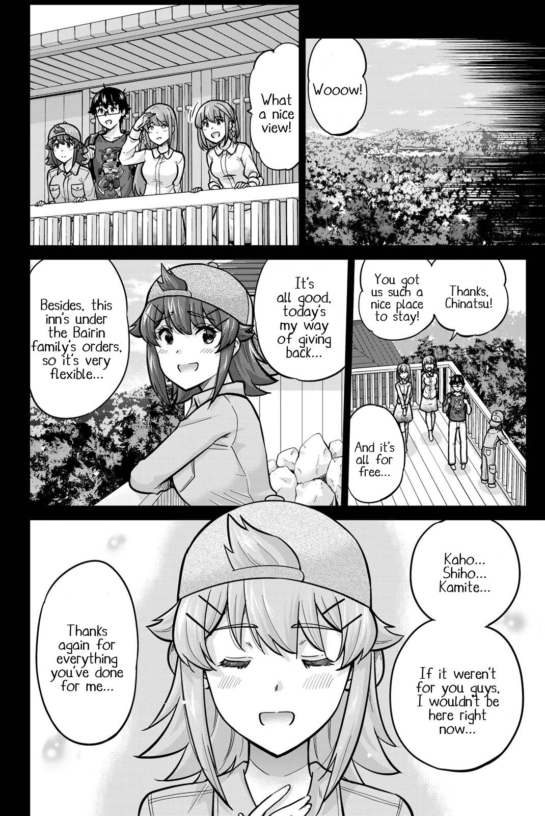Onegai, Nugashite. Chapter 99 page 4 - Chapter 99: One Guy, Three Girls, One Hot Spring Day Trip