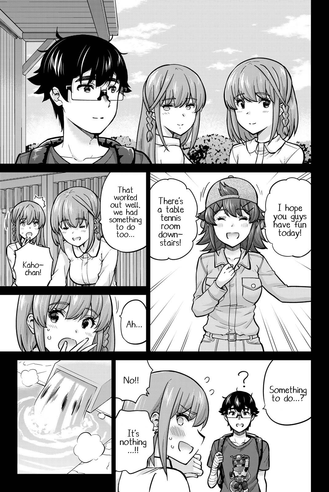 Onegai, Nugashite. Chapter 99 page 5 - Chapter 99: One Guy, Three Girls, One Hot Spring Day Trip