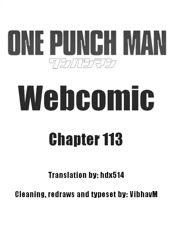 Onepunch-Man (ONE) Chapter 113 page 1 - Chapter 113