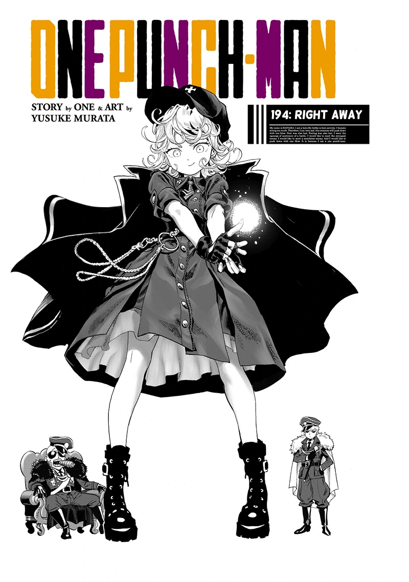 Onepunch-Man Chapter 194 page 1 - Chapter 194: Right Away