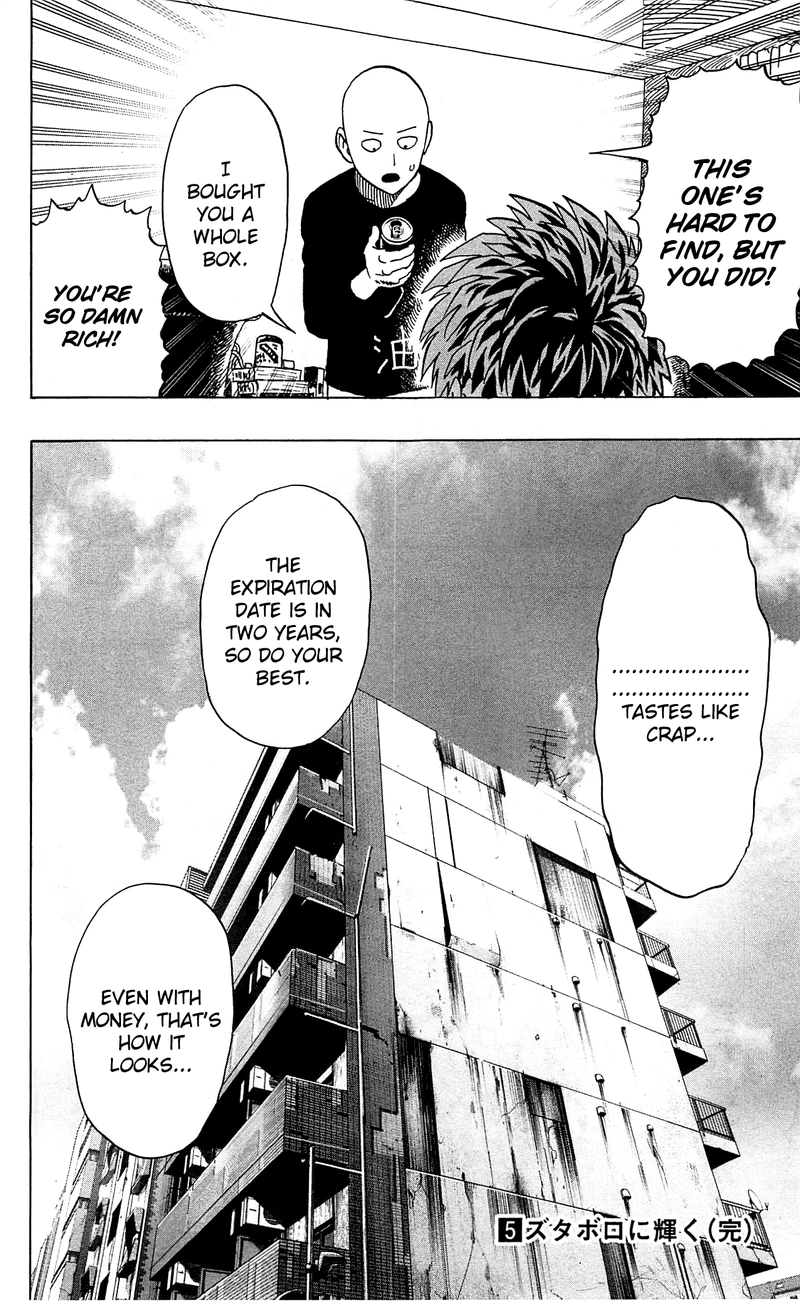 Onepunch-Man Chapter 29.5 page 28 - Chapter 29.5: What Can't Be Bought | Volume 5 Extras