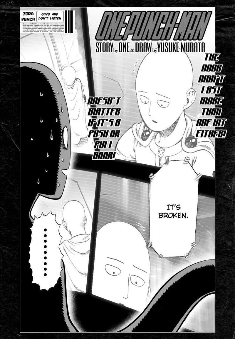 Onepunch-Man Chapter 33 page 2 - Chapter 33: Guys Who Don't Listen
