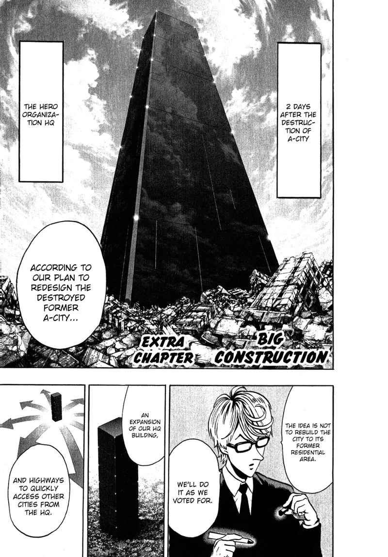 Onepunch-Man Chapter 37.6 page 1 - Chapter 37.6: Big Construction | Volume 7 Extras
