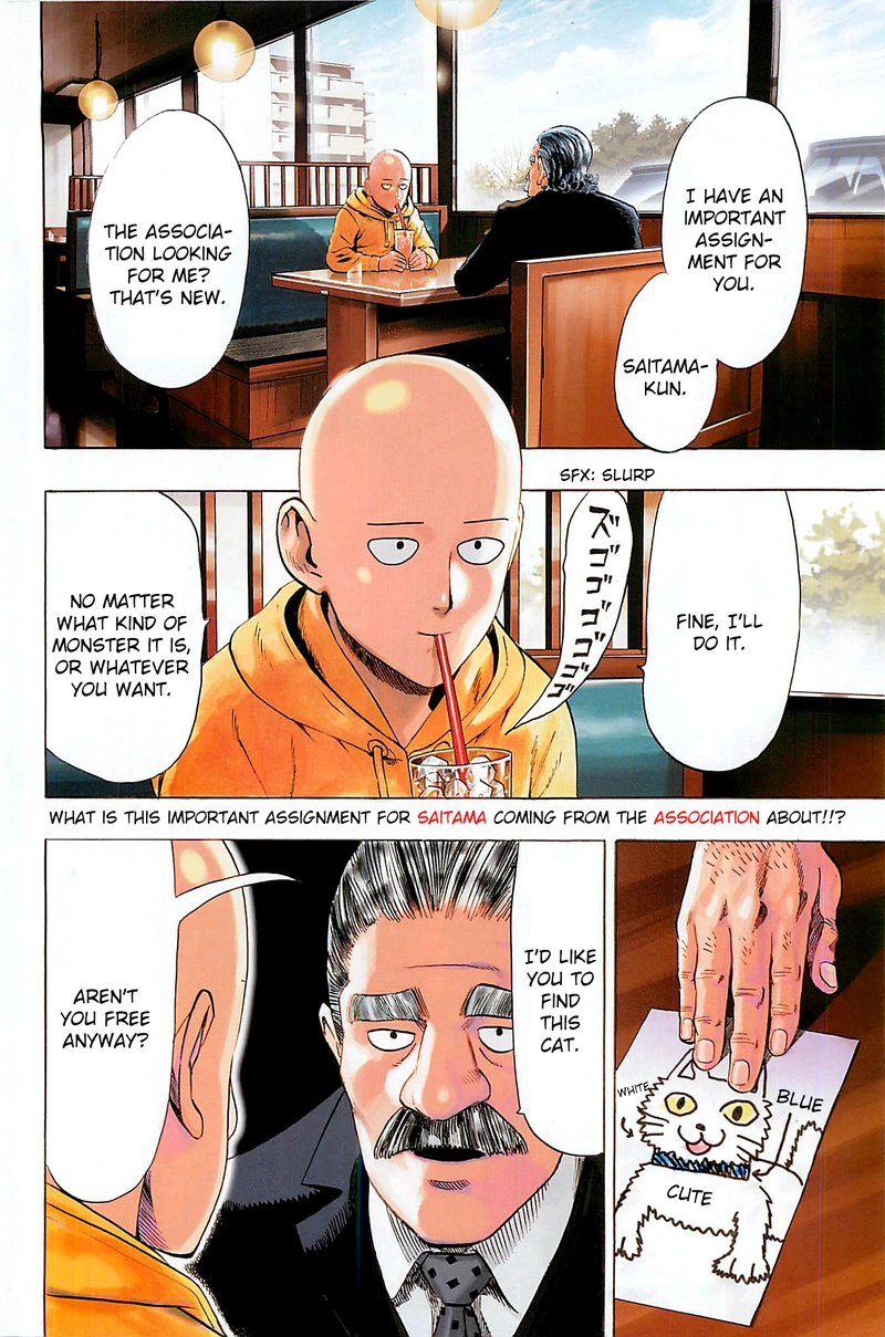 Onepunch-Man Chapter 40.6 page 2 - Chapter 40.6: Lost Cat | Volume 8 Extras