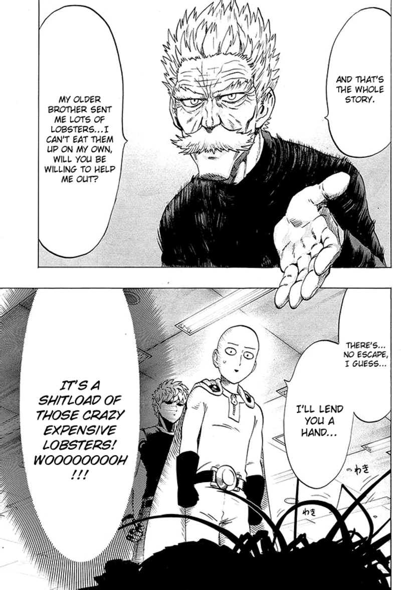 Onepunch-Man Chapter 40.7 page 3 - Chapter 40.7: Lobster | Volume 8 Extras