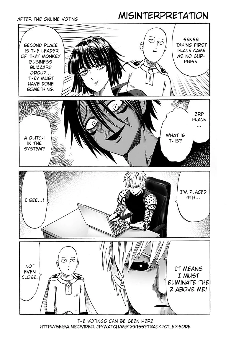 Onepunch-Man Chapter 47.8 page 1 - Chapter 47.8: Misinterpretation | Online Extras