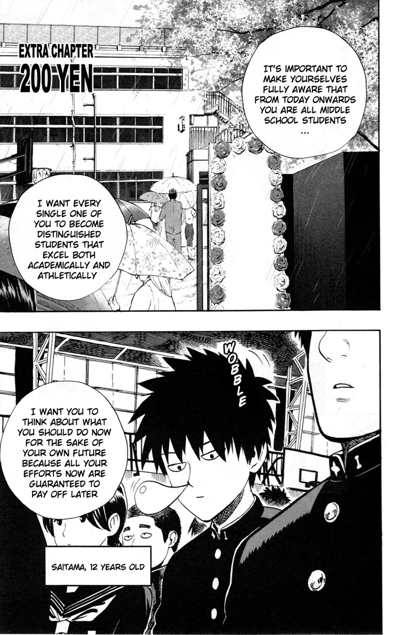 Onepunch-Man Chapter 8.5 page 3 - Chapter 8.5: 200 Yen | Volume 1 Extras