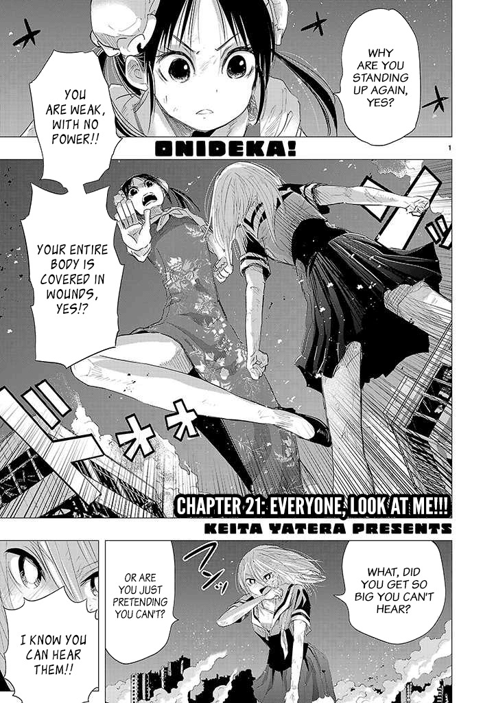 Onideka Chapter 21 page 1 - Chapter 21: Everyone, Look at Me!!!