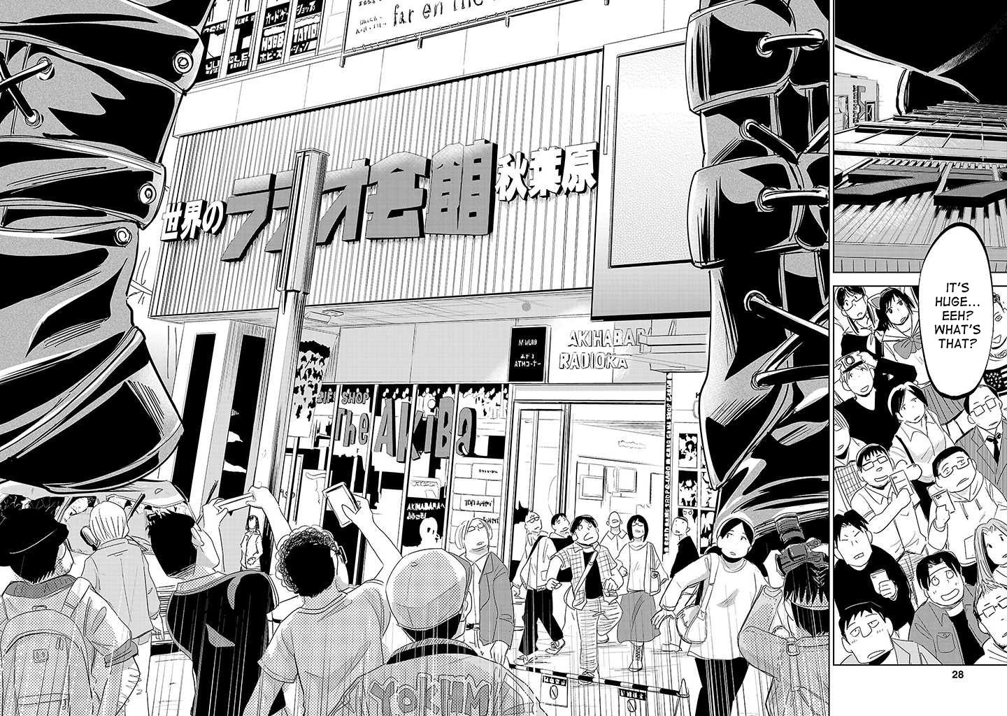 Onideka Chapter 4 page 27 - Chapter 4: Shocking! The Giant, Beautiful High School Girl (Monster)