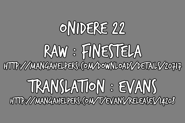 Onidere Chapter 22 page 1 - Chapter 22: The Best Memory Part 2