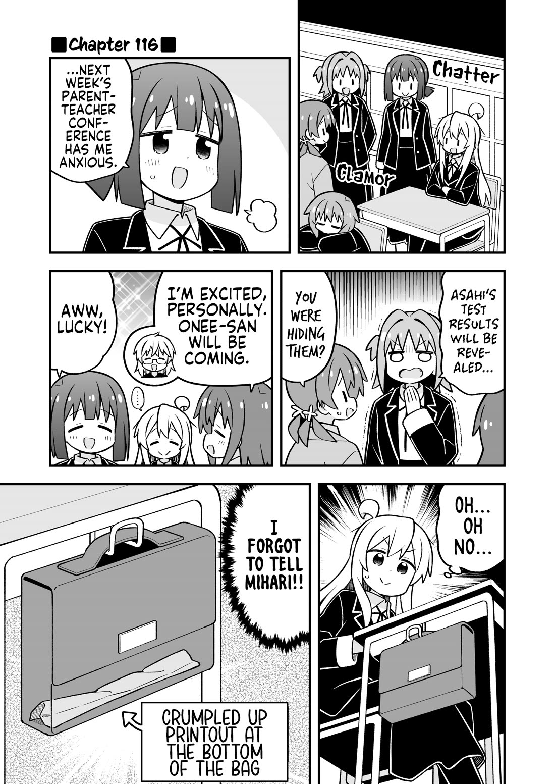 Onii-chan is done for Chapter 116 page 1 - Chapter 116: Mahiro and the Parent-Teacher Conference