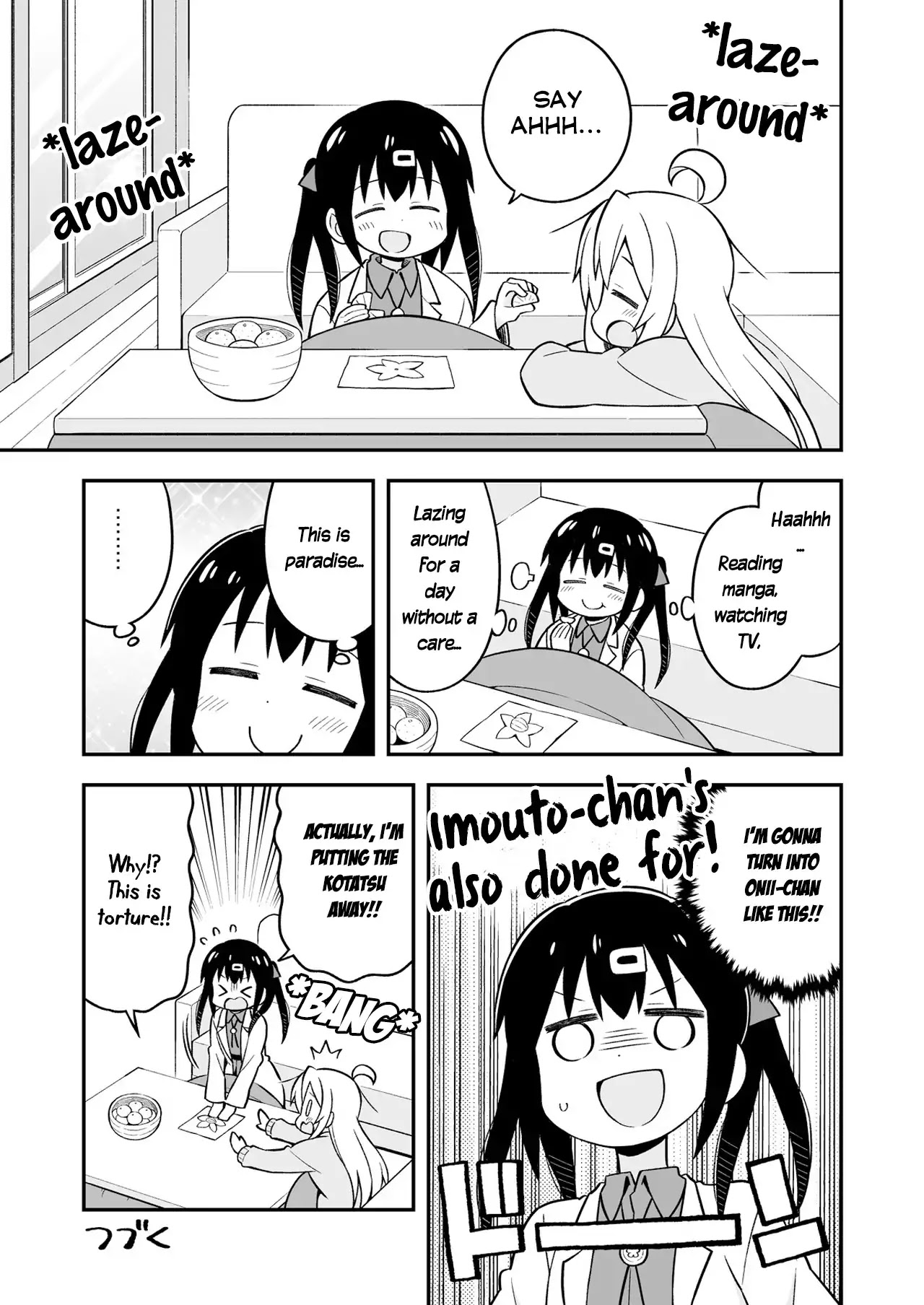 Onii-chan is done for Chapter 15.5 page 4 - Chapter 15.5: Siblings and Kotatsu