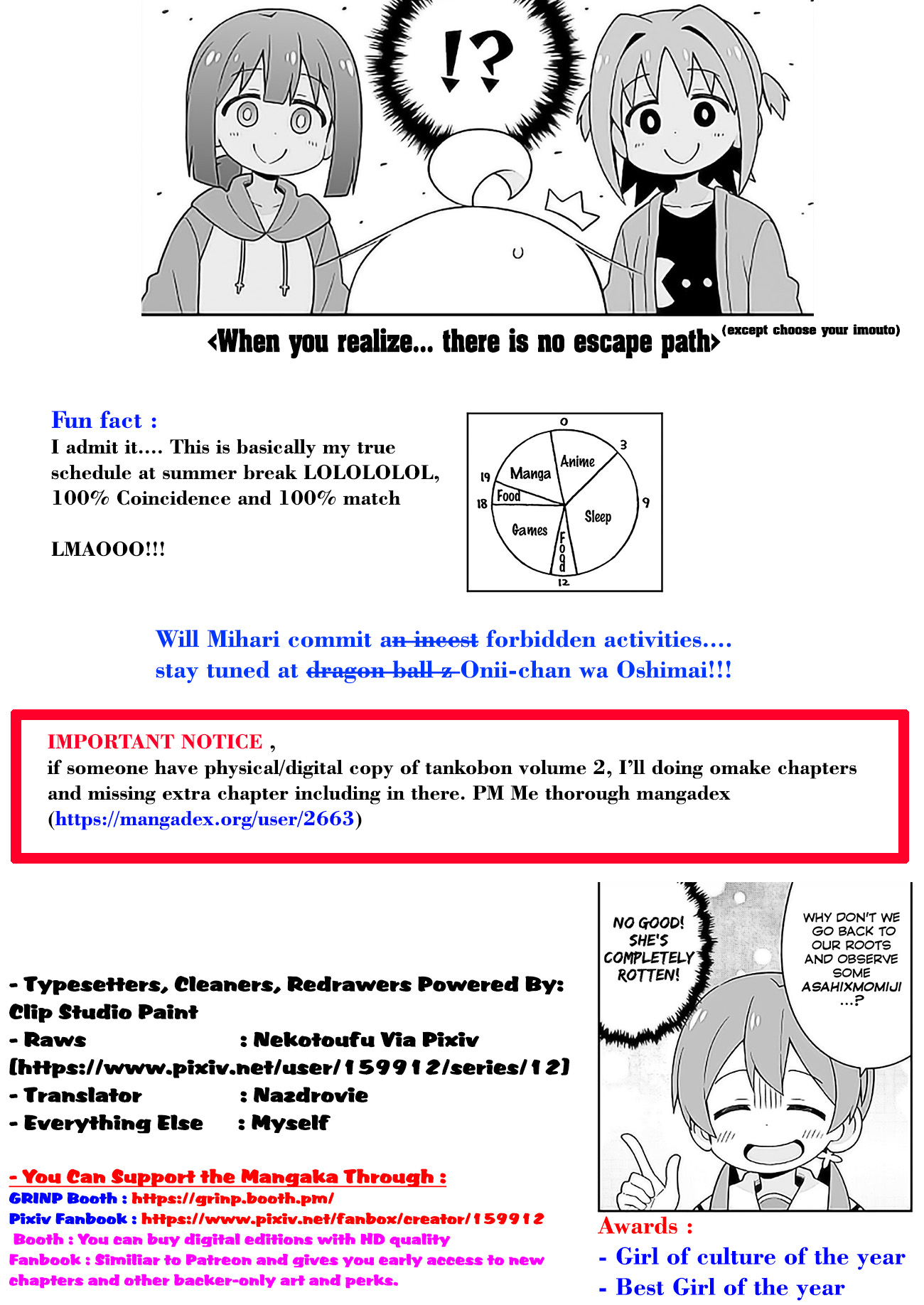 Onii-chan is done for Chapter 27 page 15 - Chapter 27: Mahiro and Girl's Night (First Part)