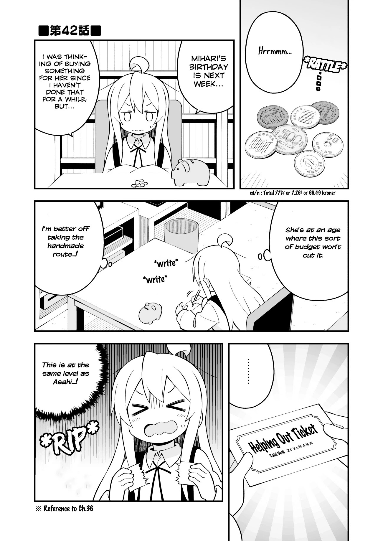 Onii-chan is done for Chapter 42 page 1 - Chapter 42: Mahiro and the Gift of Memories