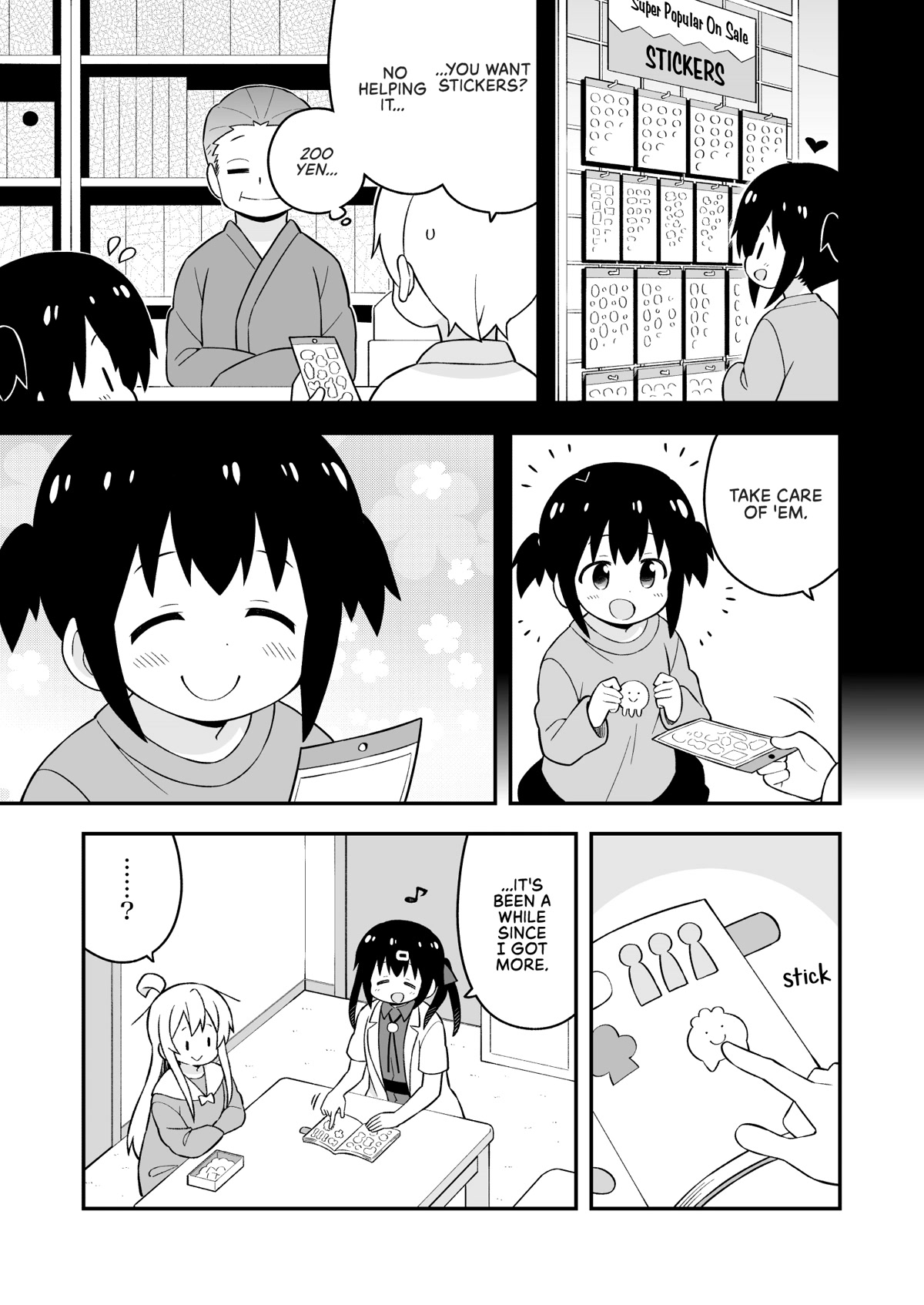 Onii-chan is done for Chapter 46.5 page 2 - Chapter 46.5: Mihari and Memories of Stickers