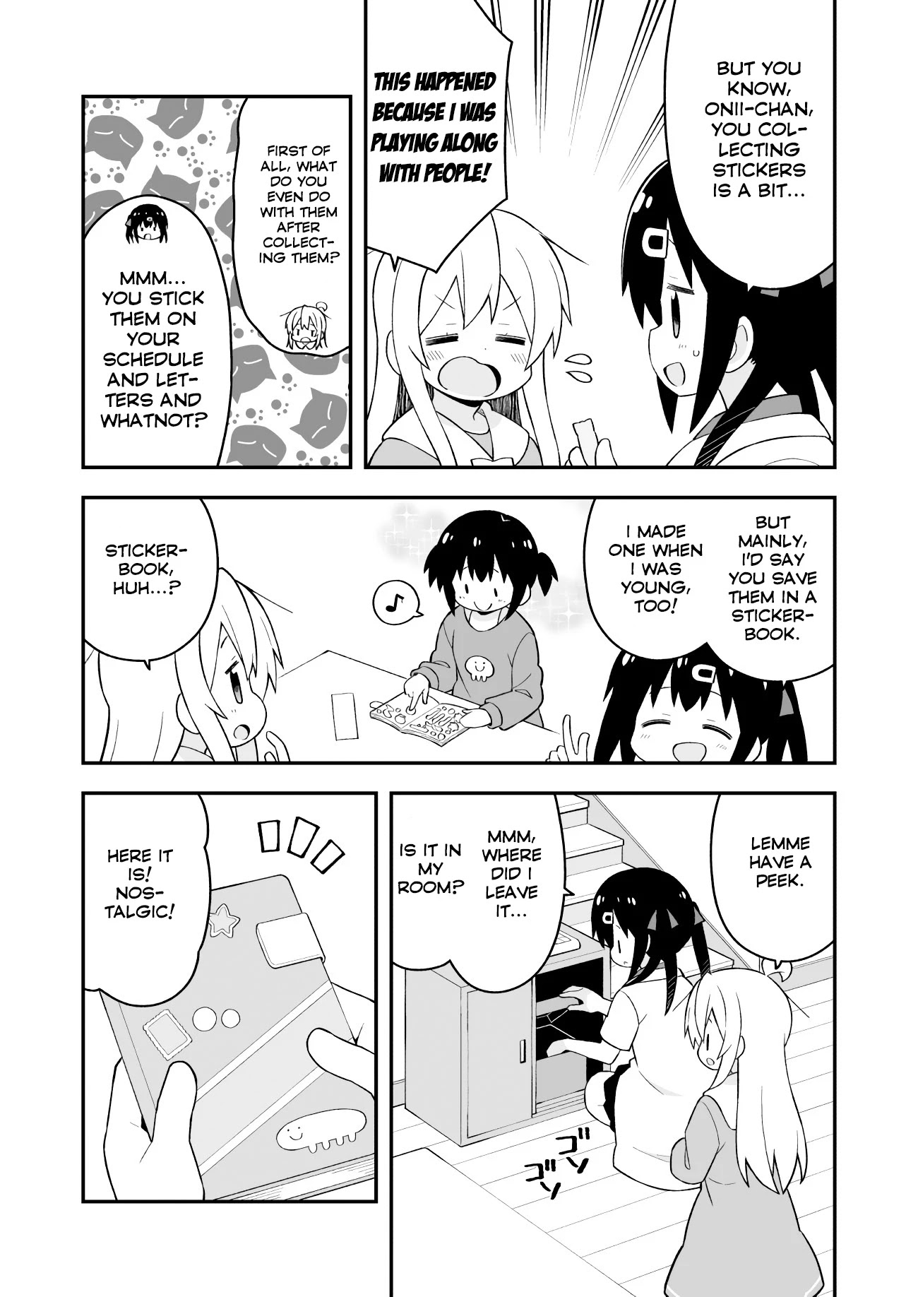 Onii-chan is done for Chapter 46 page 7 - Chapter 46: Mahiro and Sticker Collecting