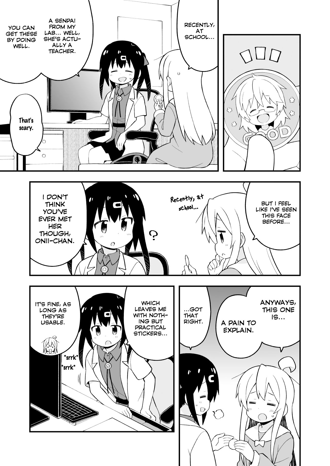 Onii-chan is done for Chapter 46 page 9 - Chapter 46: Mahiro and Sticker Collecting