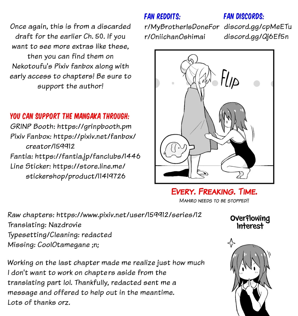 Onii-chan is done for Chapter 50.5 page 4 - Chapter 50.5