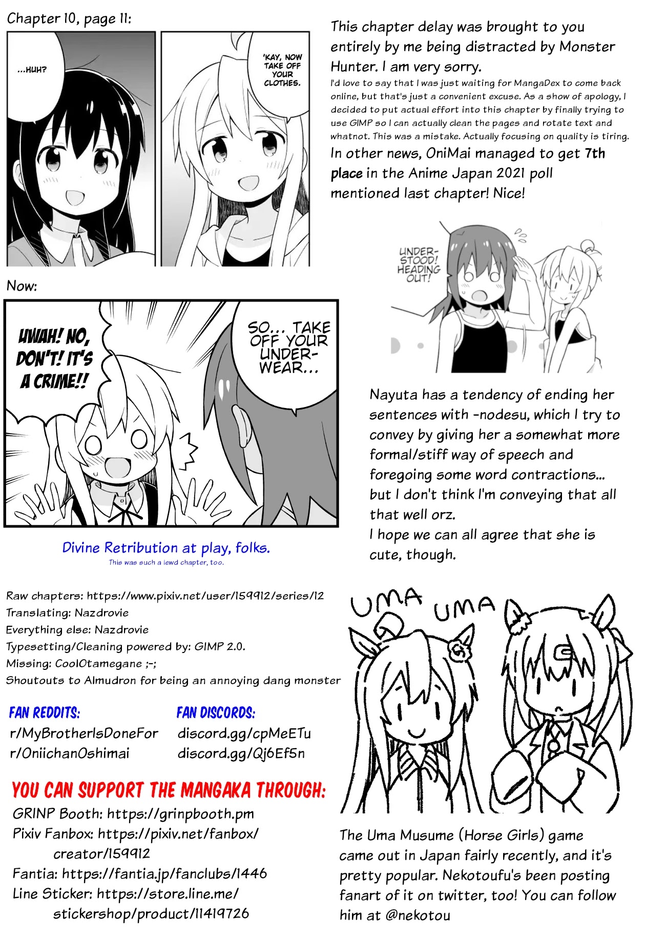 Onii-chan is done for Chapter 50 page 15 - Chapter 50