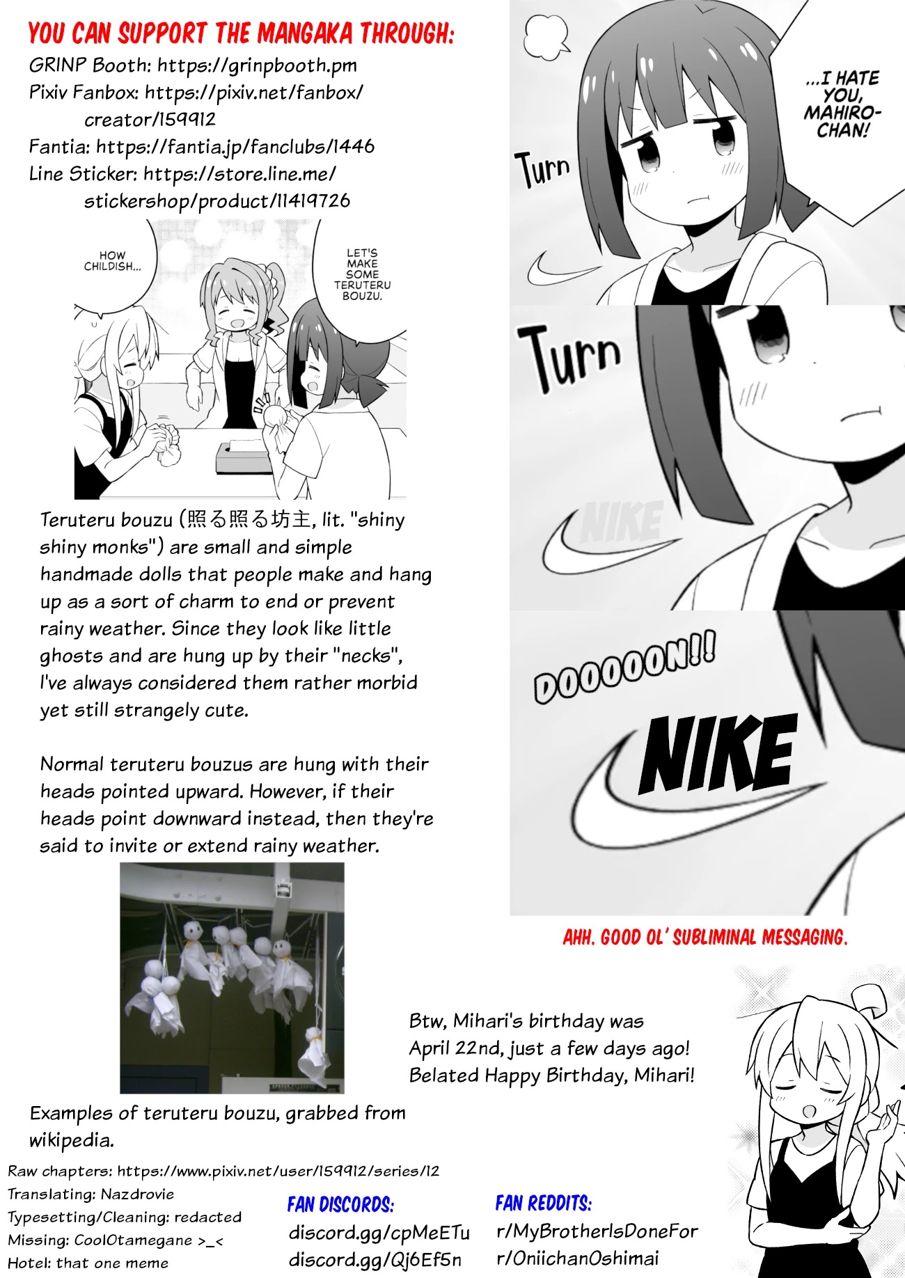 Onii-chan is done for Chapter 51 page 13 - Chapter 51